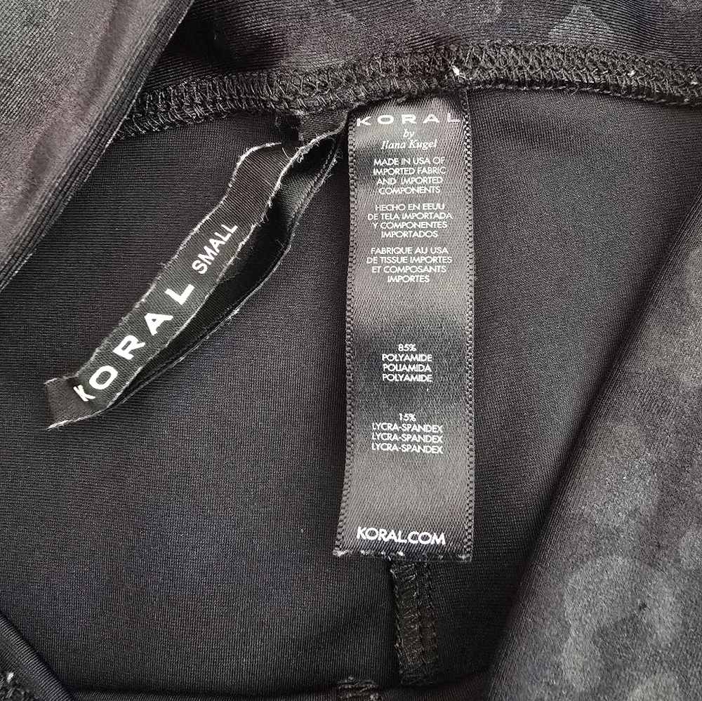 Koral Black Leggings with High Waist and Sparkly Design - Picture 7 of 9